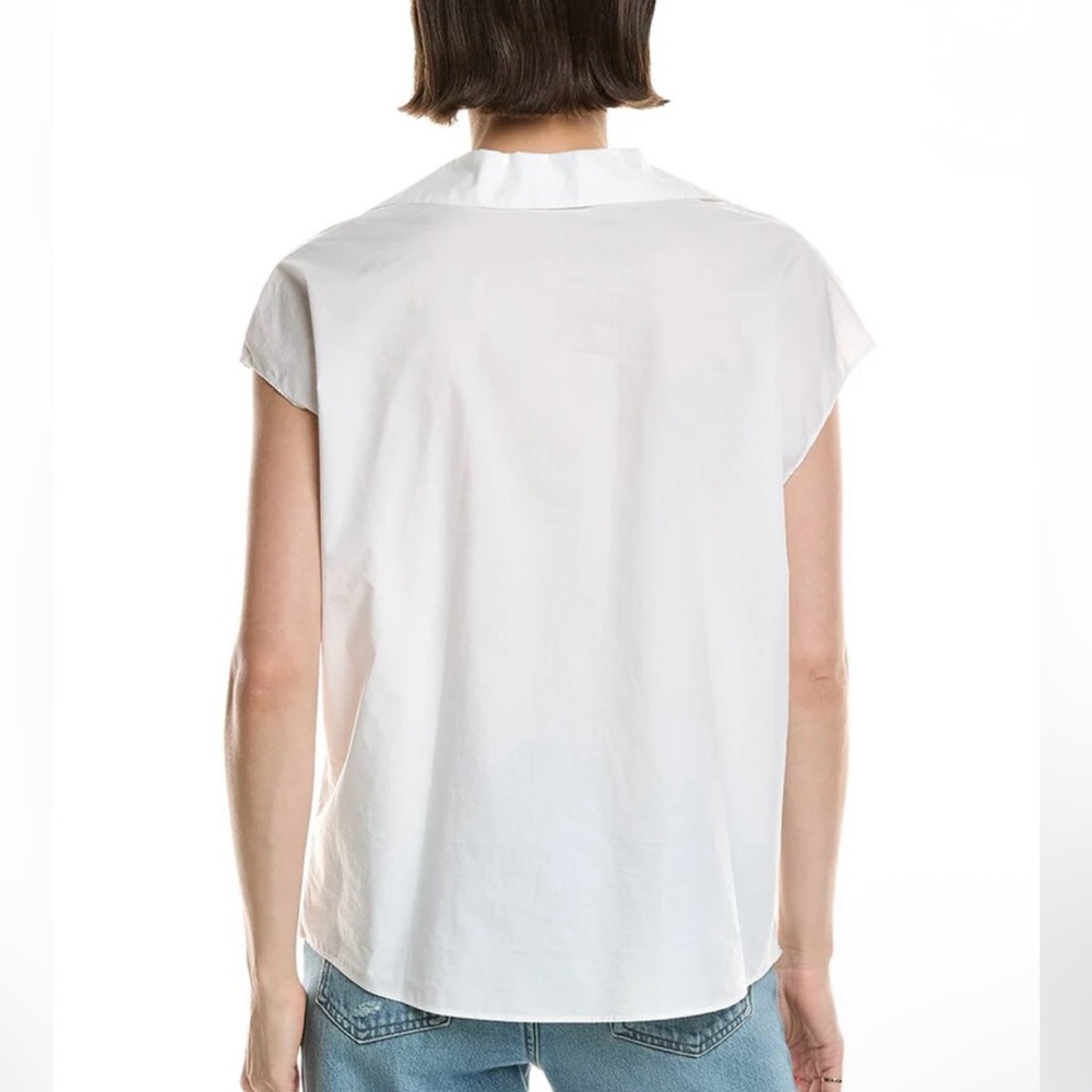 VINCE SHAPED COLLAR CAP SLEEVE BLOUSE Size S Small New with tags $295 - Picture 3 of 10